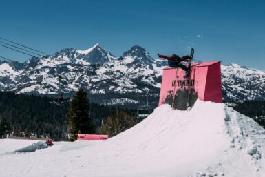 snowboarder in terrain park